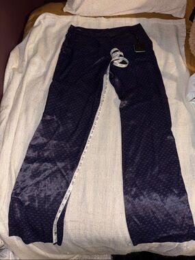 Massimo Dutti Purple Patterned Straight Leg Pants